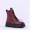 Wonders Bristol Platform Lace Ankle Boot - Wine Leather